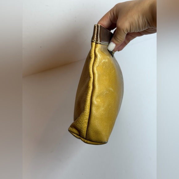 Vintage Loewe Anagram Embossed Leather Clutch Bag